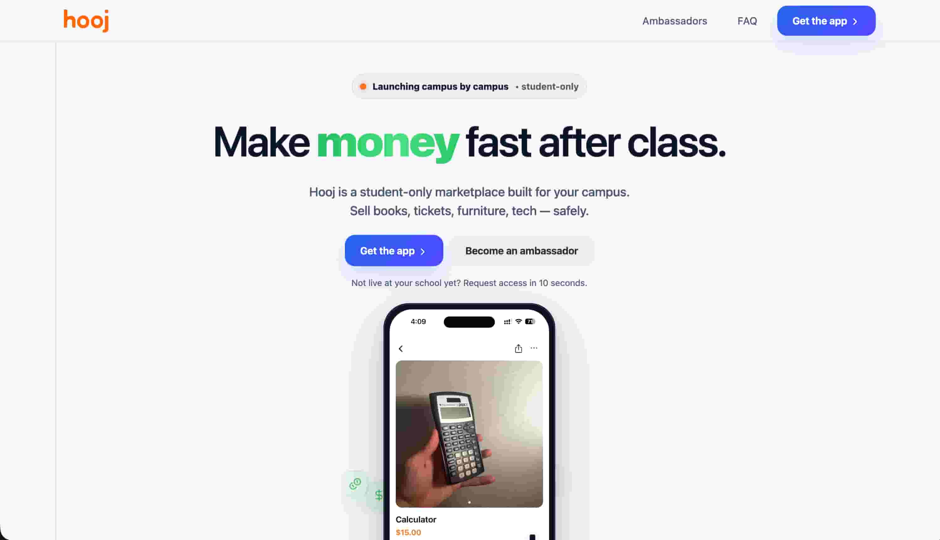 Preview of Hooj website